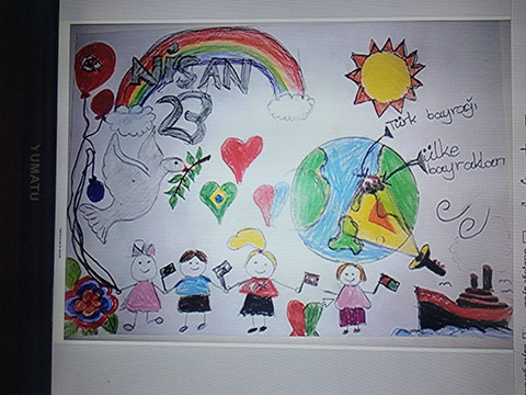 Öğrencilerimizin Dijital 23 Nisan Sergisi 