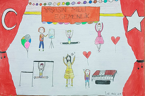 Öğrencilerimizin Dijital 23 Nisan Sergisi 