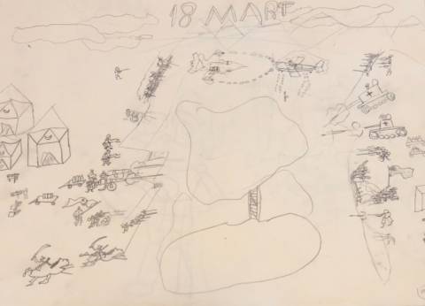 Öğrencilerimizin 18 Mart Çanakkale Zaferi Resim Sergisi Yiğit Gürsoy 5B