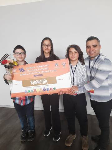 Kerem Ardahan TÜBİTAK Ortaokullar arası Araştırma Projeleri İstanbul Asya Bölge Yarışmasında Birinci Oldu 