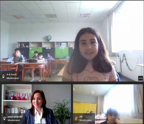 4.Sınıf Öğrencilerimiz Çevrimiçi Söyleşide Yazar İrem UŞAR İle Buluştular  