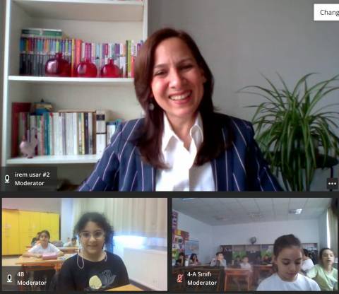 4.Sınıf Öğrencilerimiz Çevrimiçi Söyleşide Yazar İrem UŞAR İle Buluştular  