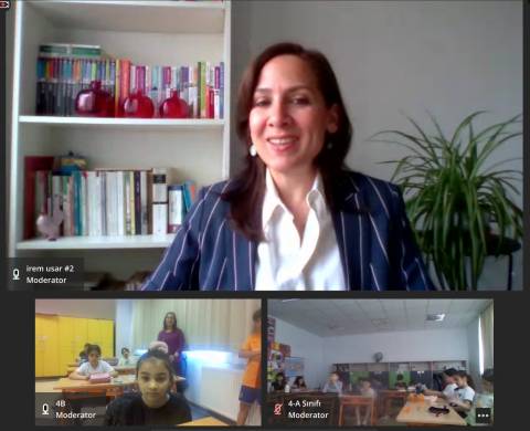 4.Sınıf Öğrencilerimiz Çevrimiçi Söyleşide Yazar İrem UŞAR İle Buluştular  
