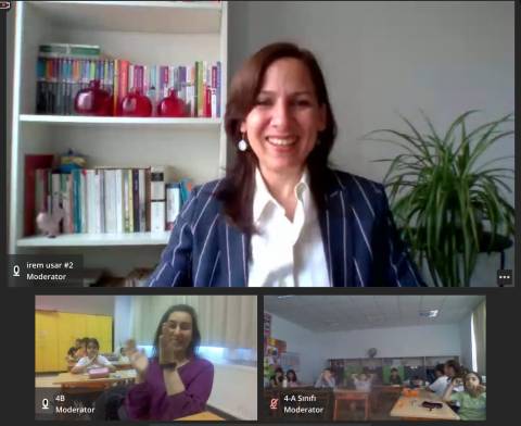4.Sınıf Öğrencilerimiz Çevrimiçi Söyleşide Yazar İrem UŞAR İle Buluştular  