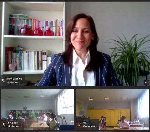 4.Sınıf Öğrencilerimiz Çevrimiçi Söyleşide Yazar İrem UŞAR İle Buluştular  